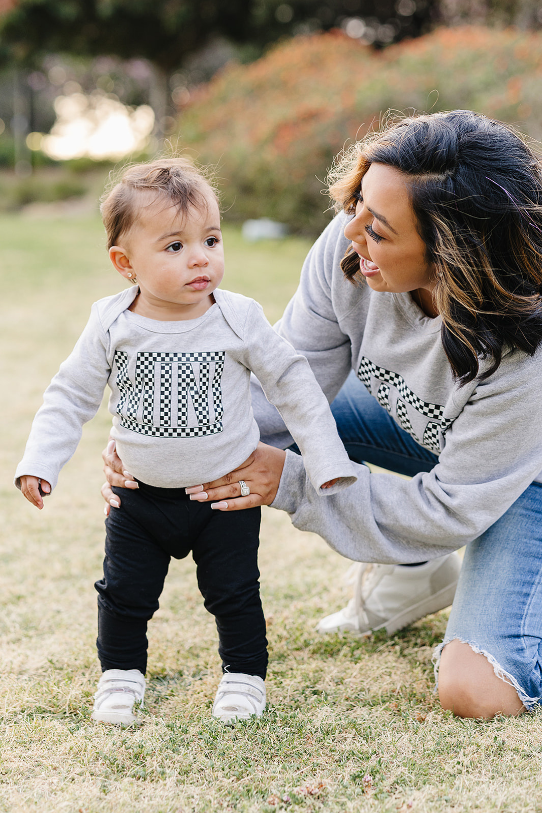 Checkered Mama Oversized Women's Sweatshirt | Ace + Ike