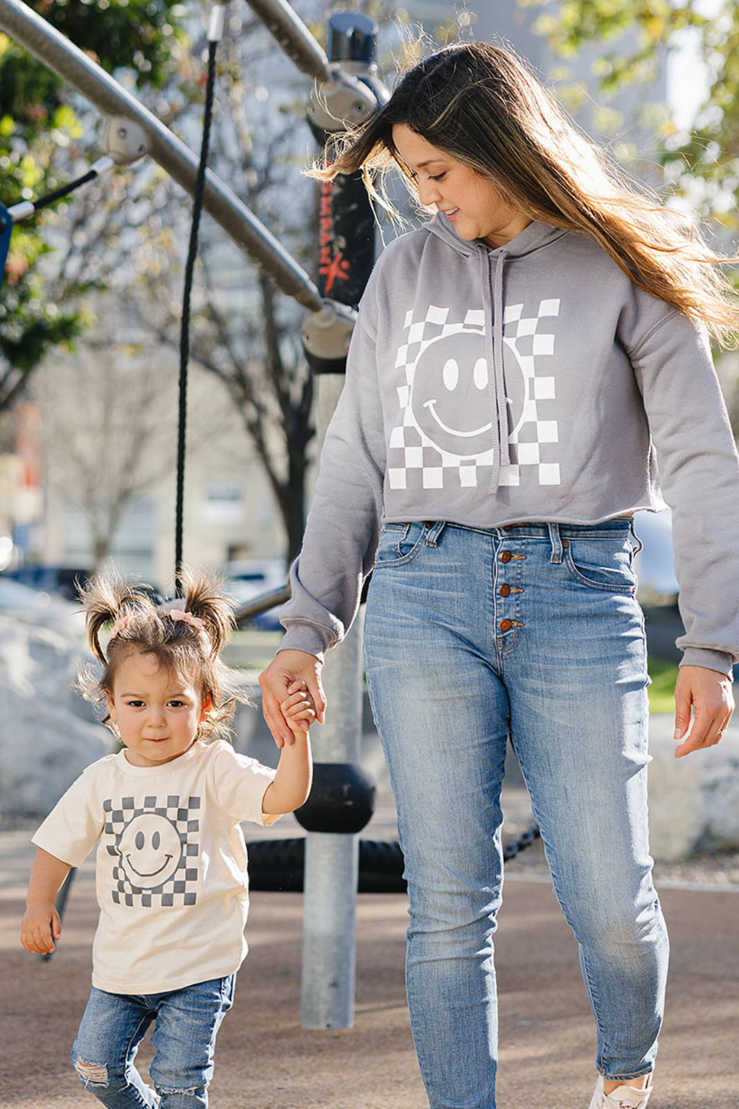 Checkered Smiley Organic Tee