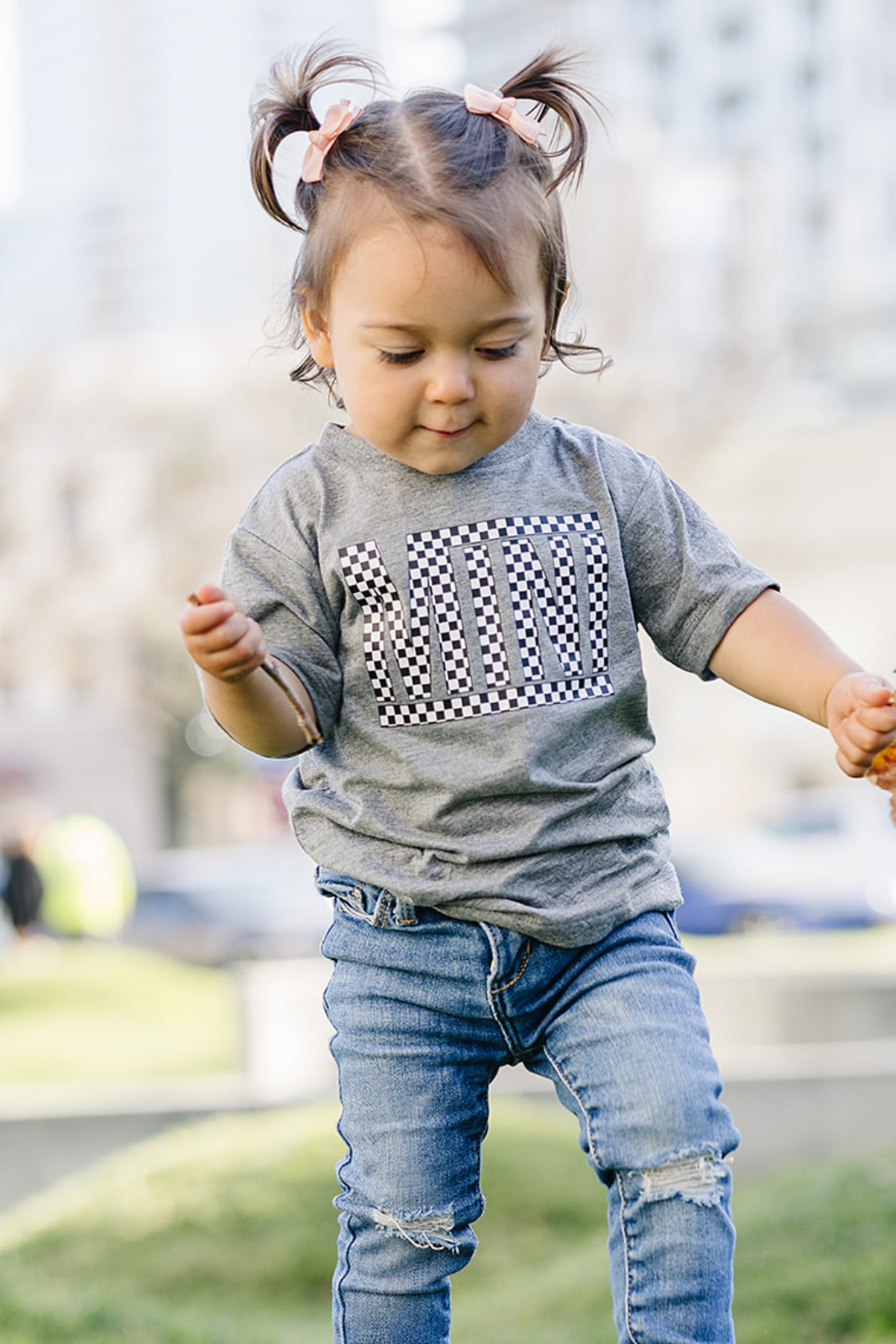 Checkered Mini Body Suit for Babes
