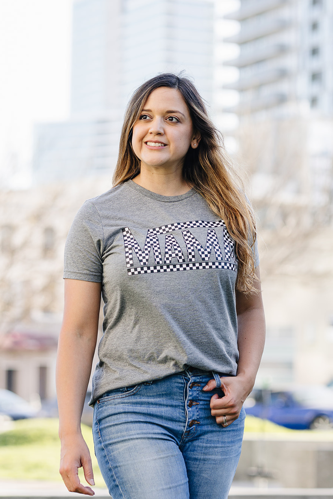 Checkered Mama Women's Tee