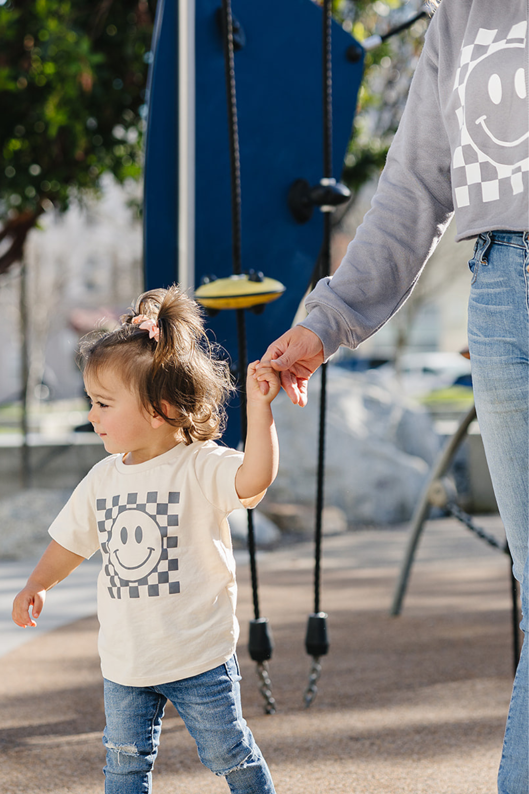 Checkered Smiley Organic Tee