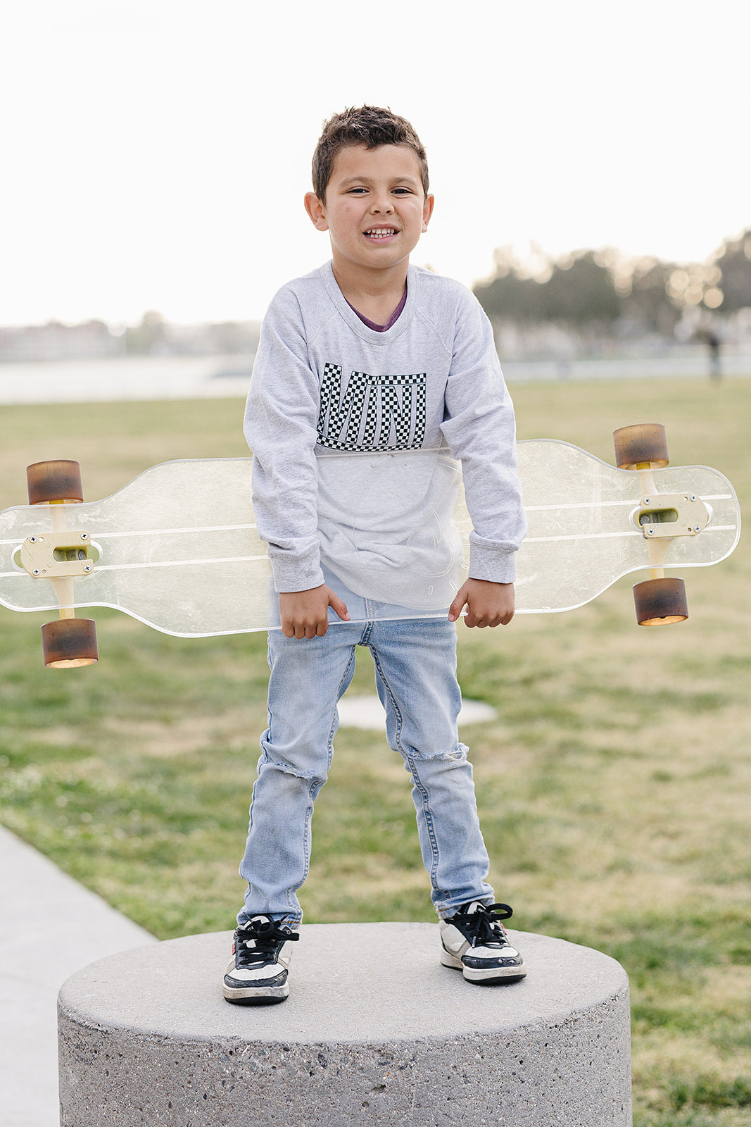Checkered Mini Organic Sweatshirt