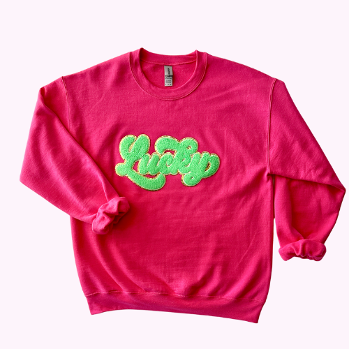 Lucky Chenille Patch Women's Sweatshirt