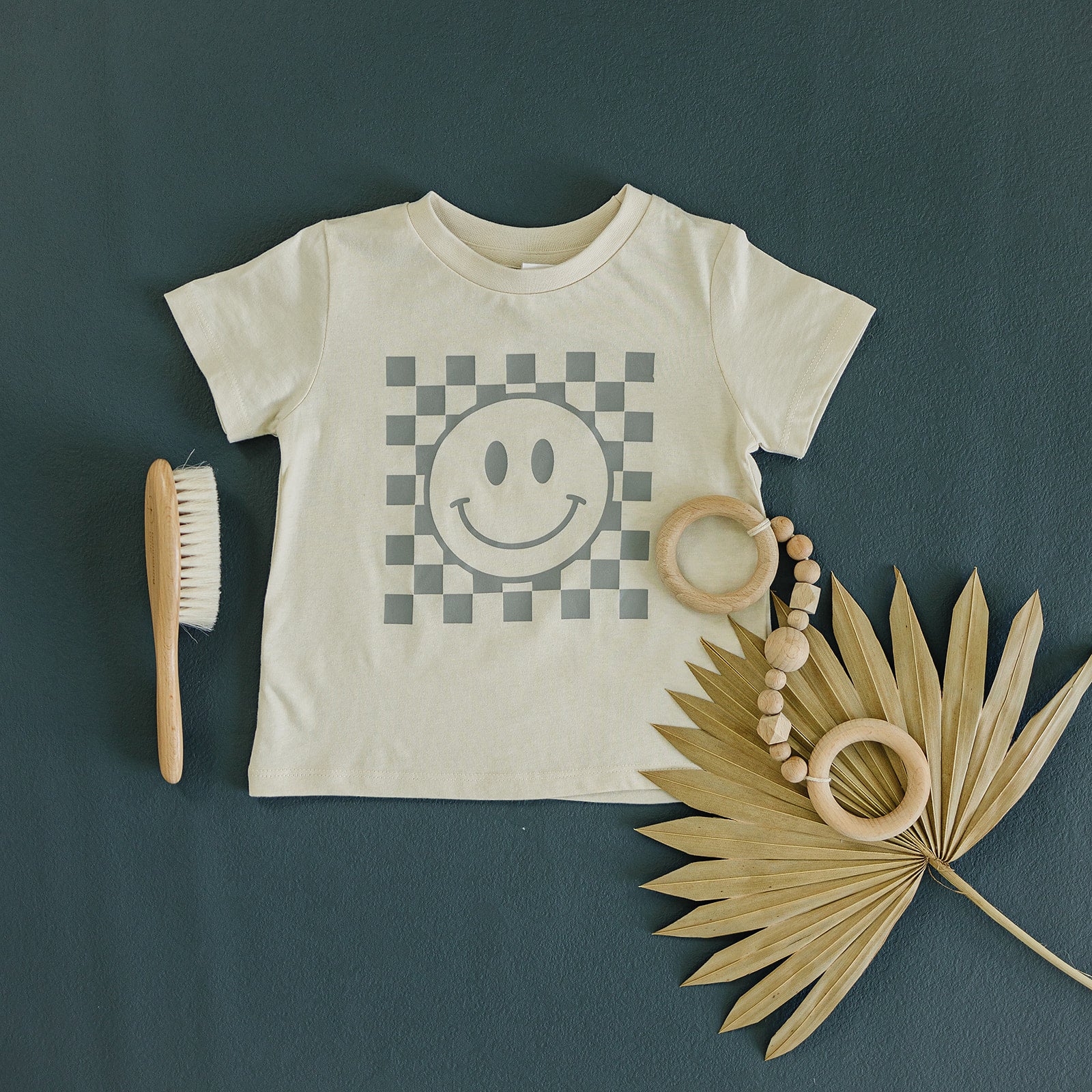 Checkered Smiley Organic Tee