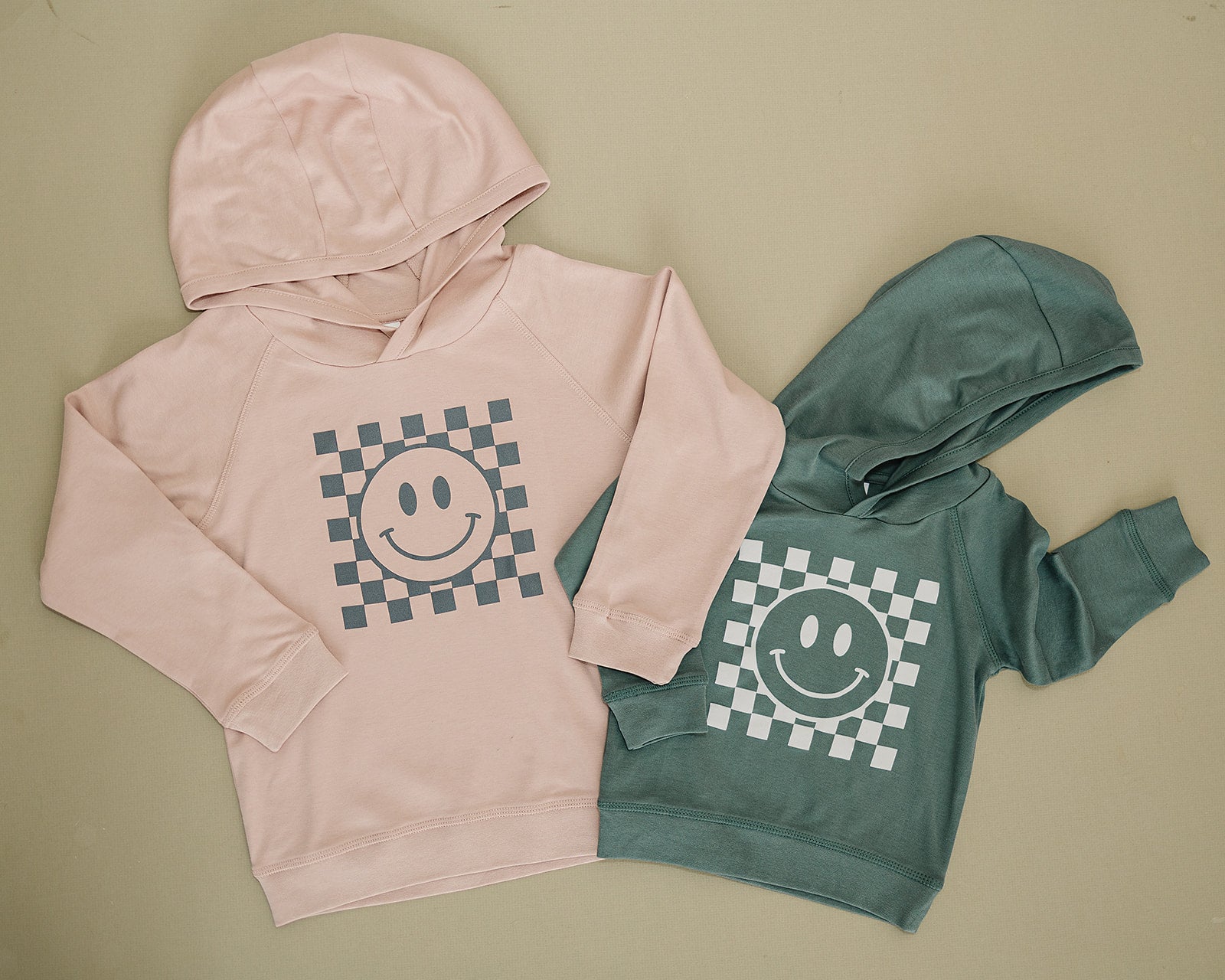 Checkered Smiley Organic Hoodie