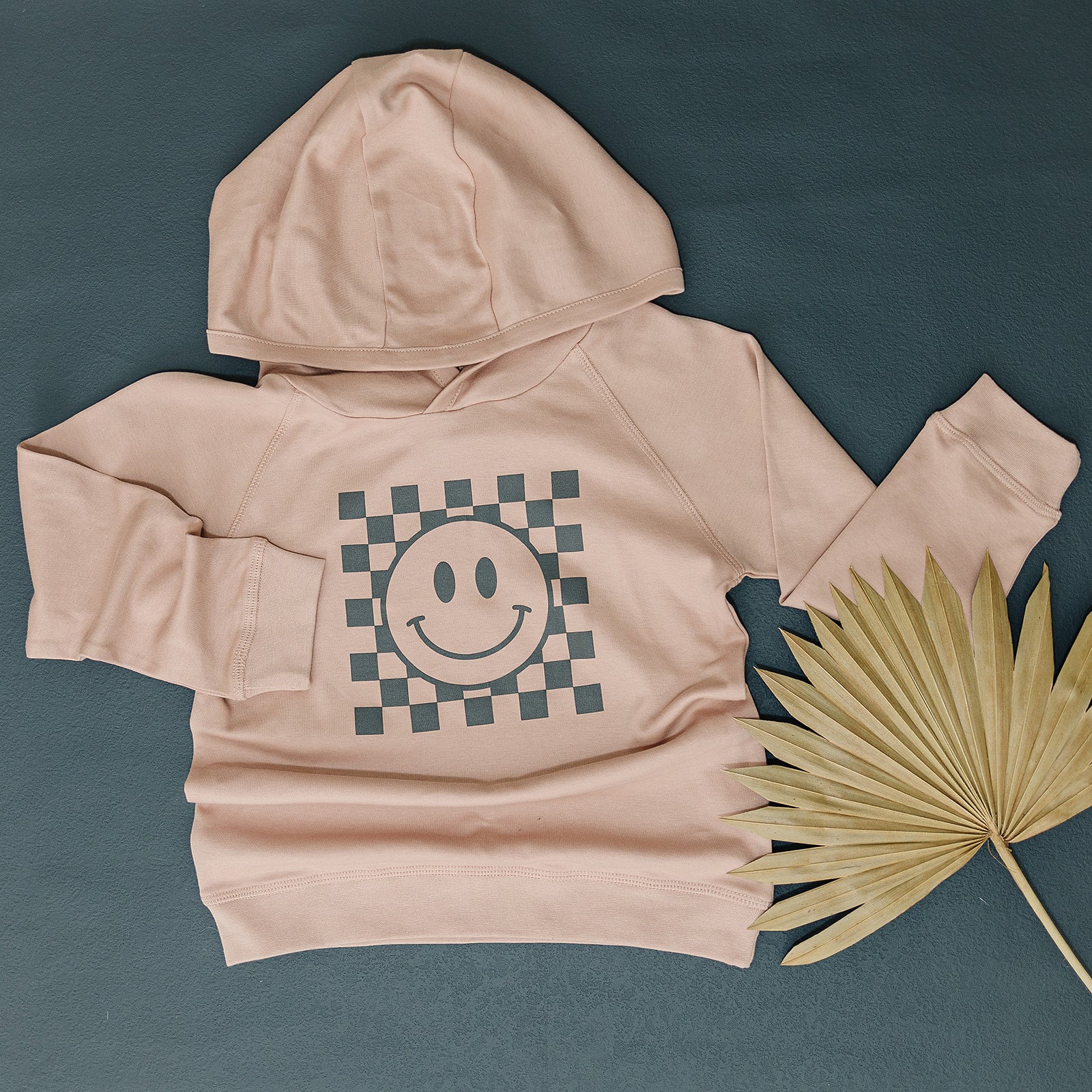 Checkered Smiley Organic Hoodie