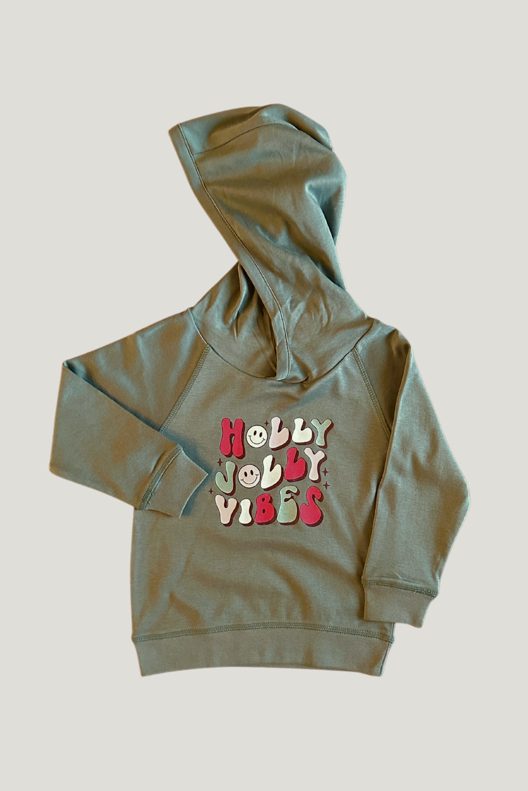 Holly Jolly Vibes Organic Hoodie for Little Kids