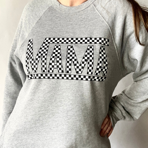 Checkered Mama Women's Oversized Sweatshirt