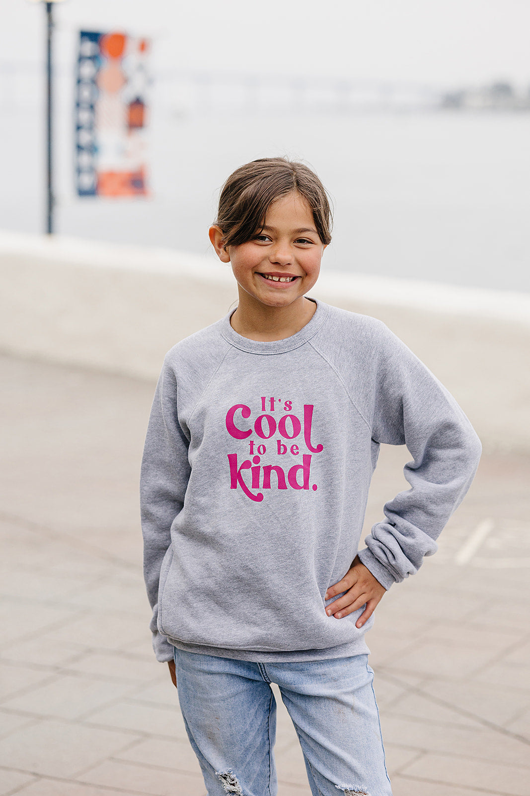 It's Cool To Be Kind Big Kid Sweatshirt