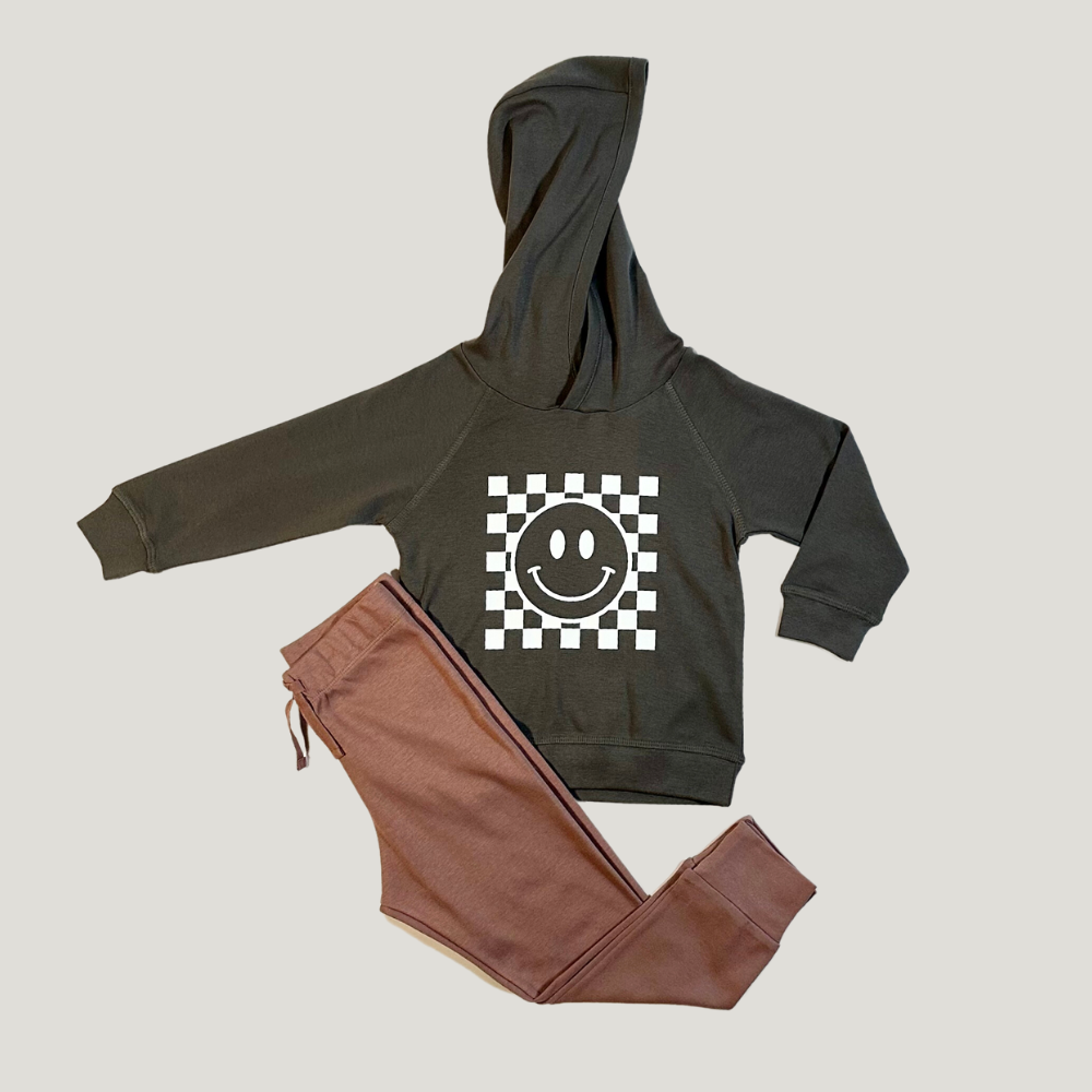 Checkered Smiley Madison Hoodie
