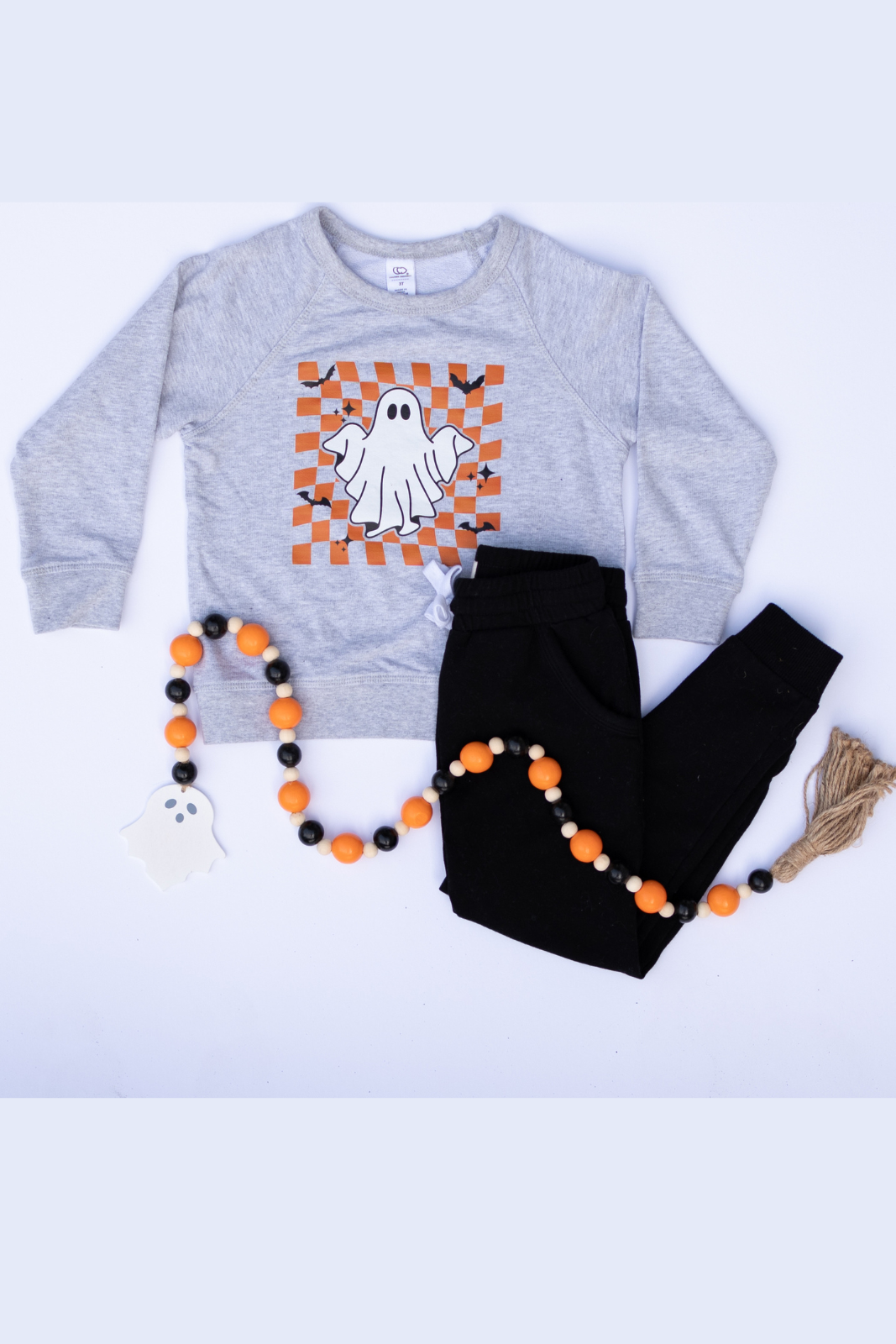 Checkered Ghost Organic Toddler + Little Kid Sweatshirt