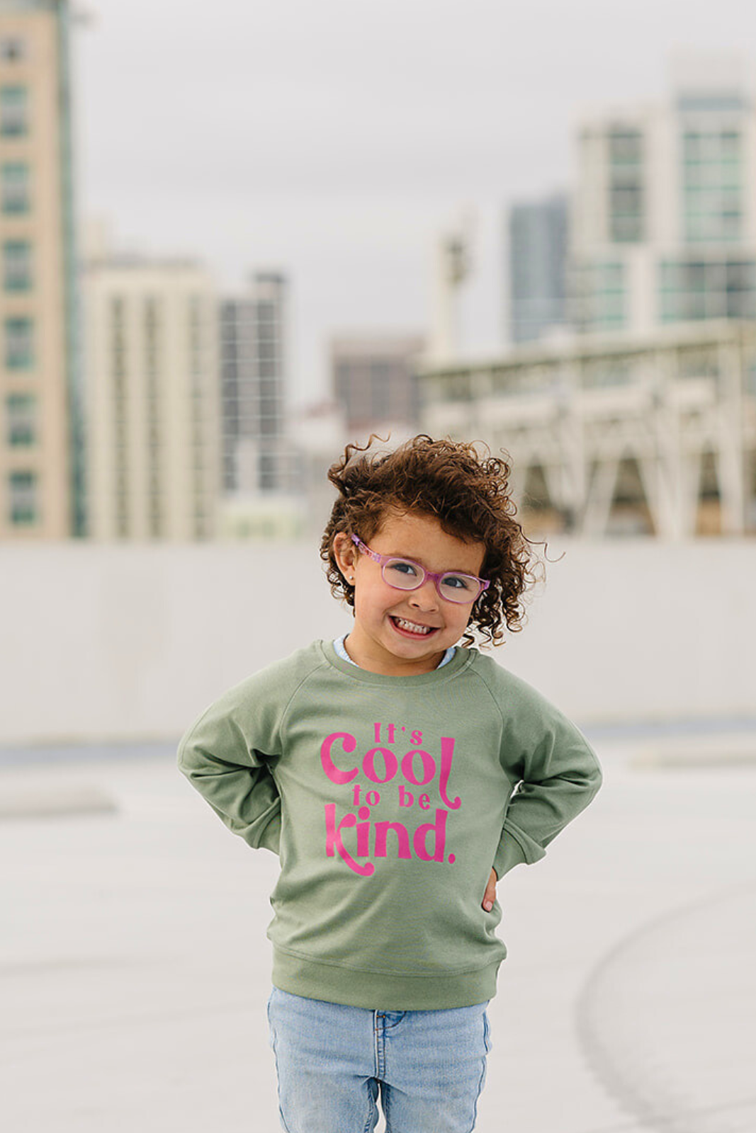 It's Cool To Be Kind Toddler + Little Kid Sweatshirt