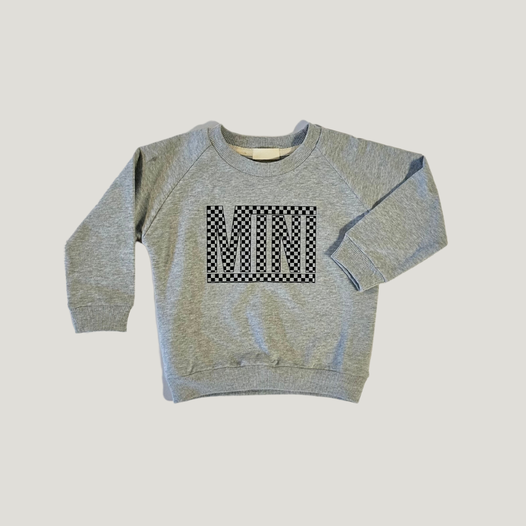 Checkered Mini Toddler + Little Kid Sweatshirt