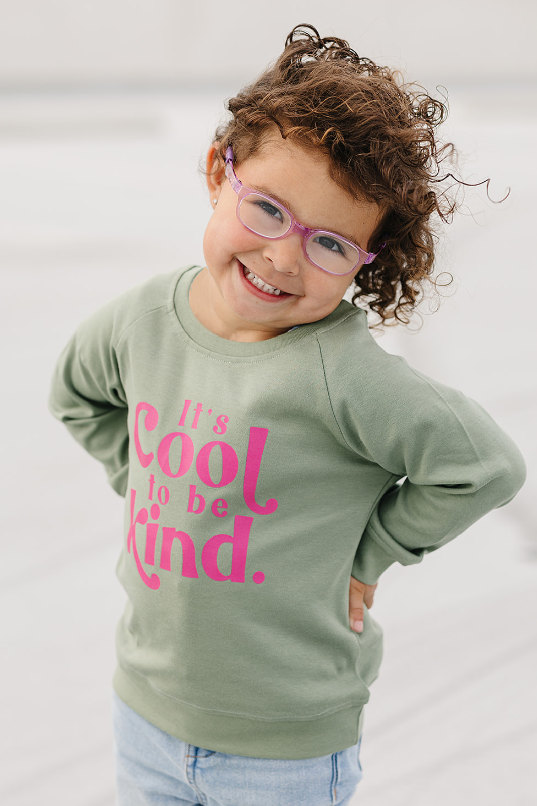 It's Cool To Be Kind Toddler + Little Kid Sweatshirt