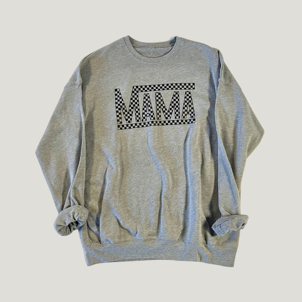 Checkered Mama Women's Oversized Sweatshirt