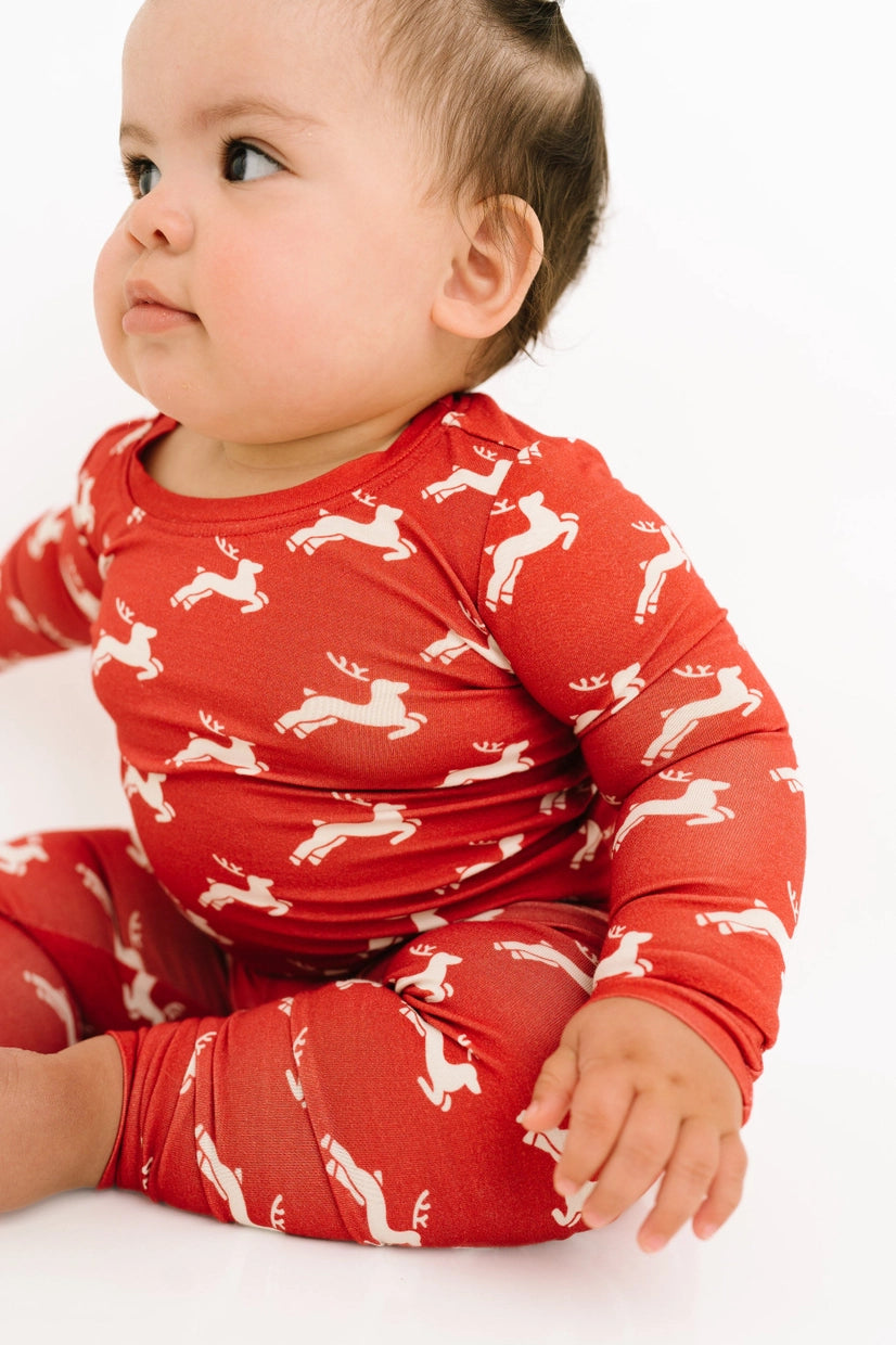 Reindeer Holiday Bamboo Pajama Set